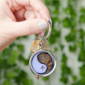 Weegschaal & Aarde Paard Sleutelhanger (Hand)