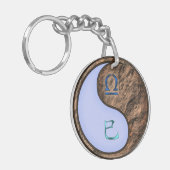 Weegschaal & Aarde Slang Sleutelhanger (Voorkant Links)