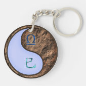 Weegschaal & Aarde Slang Sleutelhanger (Achterkant)