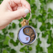 Weegschaal & Aarde Tijger Sleutelhanger (Hand)