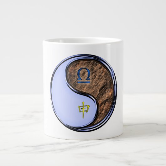 Weegschaal & Aardenaap Grote Koffiekop (Voorkant)