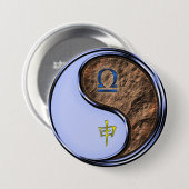 Weegschaal & Aardenaap Ronde Button 7,6 Cm (Voorkant /achterkant)