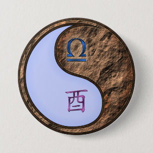 Weegschaal & Aardhaan Ronde Button 7,6 Cm