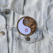 Weegschaal & Aardhaan Ronde Button 7,6 Cm (In situ)