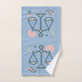 Weegschaal, abstract ontwerp van het sterrenbeeld bad handdoek (Handdoek)