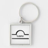 Weegschaal, abstract ontwerp van het sterrenbeeld sleutelhanger (Voorkant)