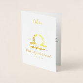 Weegschaal astrologie | Gepersonaliseerd sterrenbe Folie Kaarten (Voorkant)