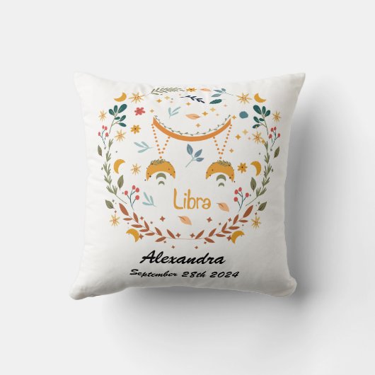 Weegschaal Baby - Harmonious Haven Nursery Kussen (Achterkant)