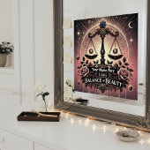 Weegschaal "Balance in Beauty" Glanzend Poster