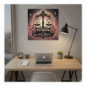 Weegschaal "Balance in Beauty" Glanzend Poster