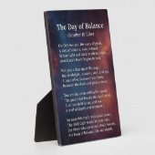 Weegschaal Balans Gedicht Decoratieve Plaque Fotoplaat (Zijkant)