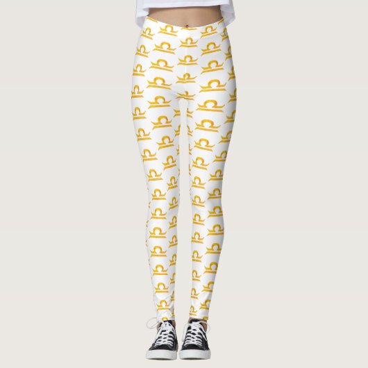 Weegschaal, Balans Golden Zodiac Sign Leggings (Voorkant)