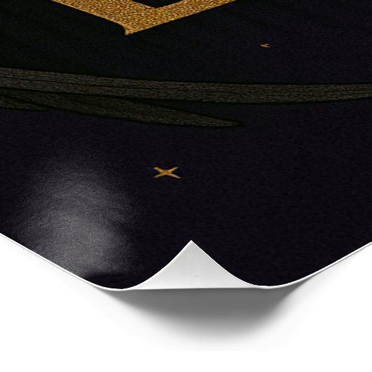 Weegschaal Black Angel Zodiac Glossy Poster (Hoek)