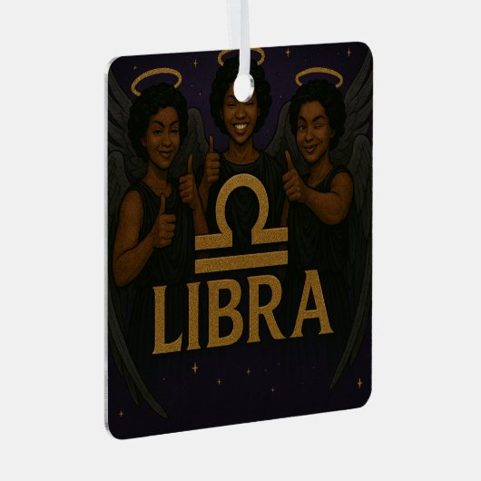 Weegschaal Black Angel Zodiac Ornament (Voorkant Rechts)