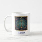 Weegschaal Blue Celestial Zodiac Koffiemok (Links)