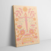 Weegschaal Celestial Zodiac Pastel Dreams Wall Art Canvas Afdruk