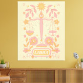 Weegschaal Celestial Zodiac Pastel Dreams Wall Art Canvas Afdruk (Insitu (Woonkamer))