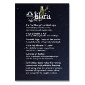 Weegschaal Centerpiece Tafel Kaart (Achterkant)