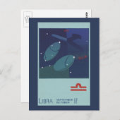 Weegschaal Constellatie  Zodiac Astrologie Briefkaart (Voorkant / Achterkant)