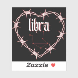 Weegschaal Constellation Gothic Barbed Wire Design Sticker
