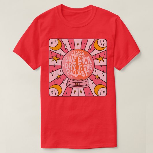 Weegschaal Crystal Ball T-shirt (Design voorkant)