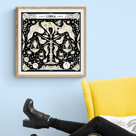 Weegschaal: de harmonische sterrenkijker poster