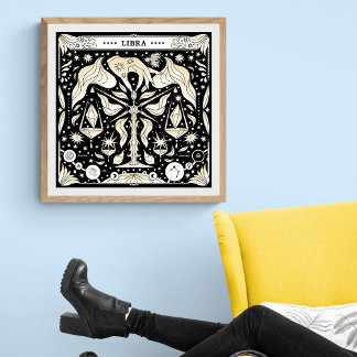 Weegschaal: de harmonische sterrenkijker poster