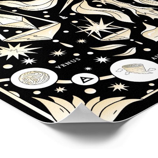 Weegschaal: de harmonische sterrenkijker poster (Hoek)