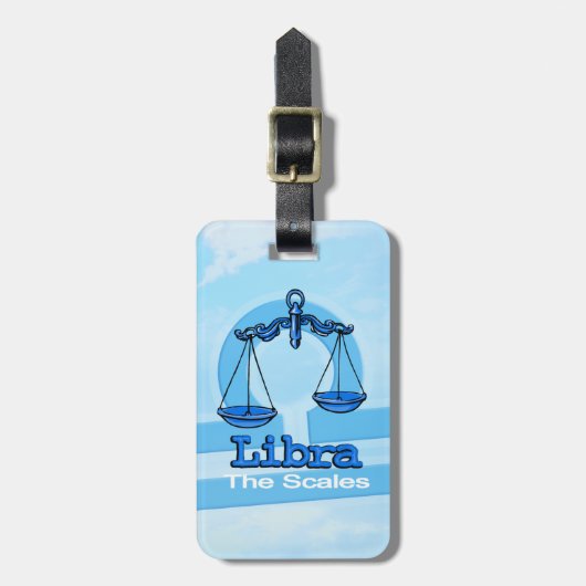 Weegschaal de schalen lucht horoscoop id bagagelab bagagelabel (Voorkant verticaal)