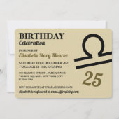 Weegschaal, de weegschaal, sterrenbeeld sterrenbee kaart (Voorkant)