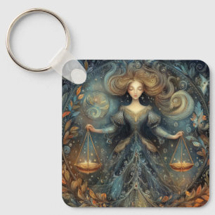 Weegschaal Dierenriem Astrologie Mystieke Verjaard Sleutelhanger