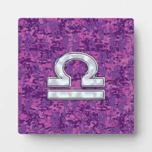 Weegschaal Dierenriem Fuchsia Roze Digitale Camo Fotoplaat
