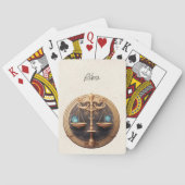 Weegschaal Dierenriem minimalistisch Pokerkaarten (Achterkant)