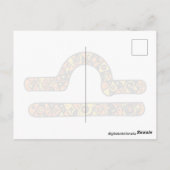 Weegschaal Dierenriem Symbool Briefkaart (Achterkant)
