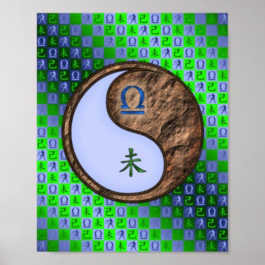 Weegschaal en aardgeit poster (Voorkant)