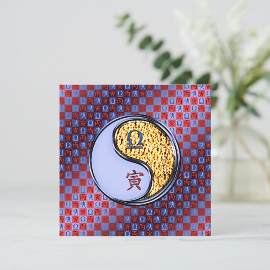 Weegschaal en Fire Tiger Kaart (Staand voorkant)