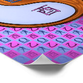 Weegschaal en houten haan poster (Hoek)