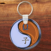 Weegschaal en houten rat sleutelhanger (Achterkant)