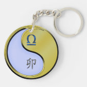 Weegschaal en metalen konijn sleutelhanger (Achterkant)