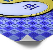 Weegschaal en metalen os poster (Hoek)