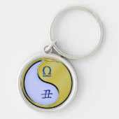 Weegschaal en metalen os sleutelhanger (Voorkant)