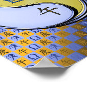 Weegschaal en metalen paard poster (Hoek)