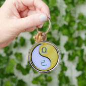 Weegschaal en metalen slang sleutelhanger (Hand)