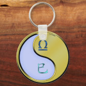 Weegschaal en metalen slang sleutelhanger (Voorkant)