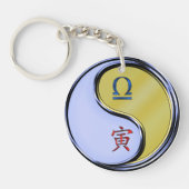 Weegschaal en metalen tijger sleutelhanger (Voorkant)