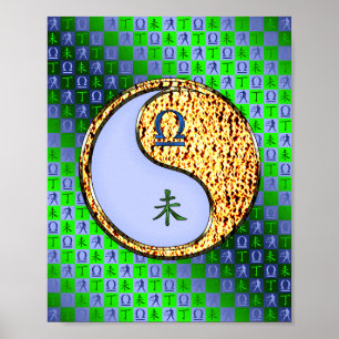 Weegschaal en vuurgeit poster