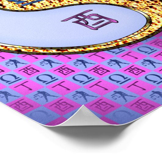 Weegschaal en vuurhaan poster (Hoek)