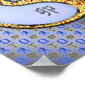 Weegschaal en vuurkonijn poster (Hoek)