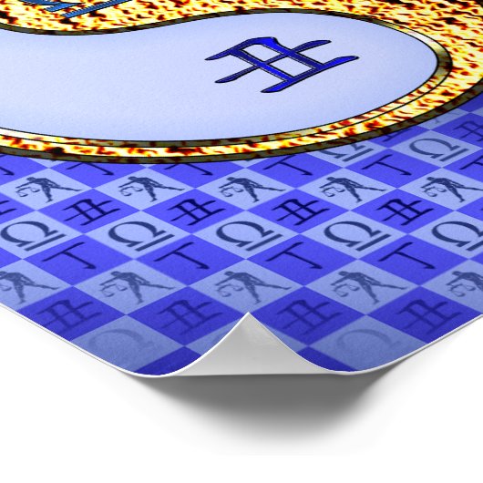 Weegschaal en vuuros poster (Hoek)