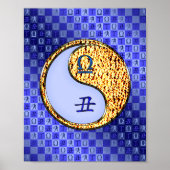 Weegschaal en vuuros poster (Voorkant)